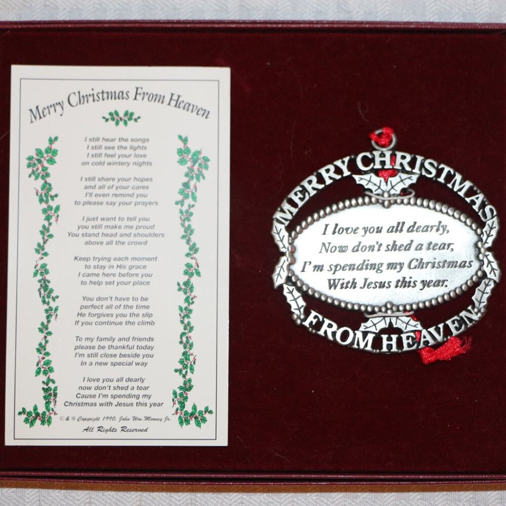 Merry Christmas From Heaven Ornament